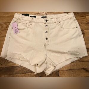 Highest Rise Off White Cut Off Shorts Wild Fable Size 14 W